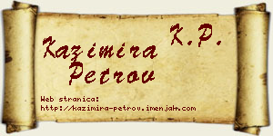 Kazimira Petrov vizit kartica
